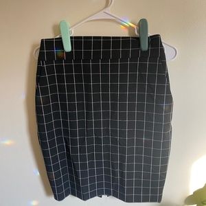 Express Grid Pencil Shirt